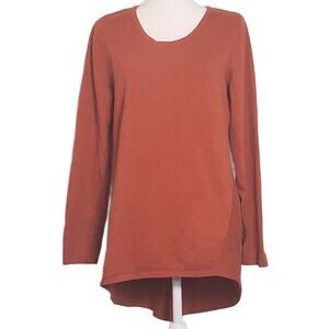 Chico's Burnt Orange High-Low Hem Sweater - Size 1 (Medium)